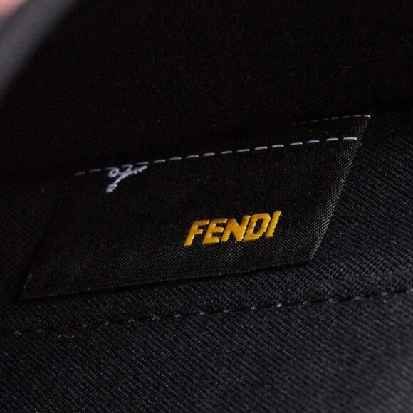 Fendi Black/Red/White Striped Saffiano Leather Demi Jour Shoulder Bag - Picture 12 of 12